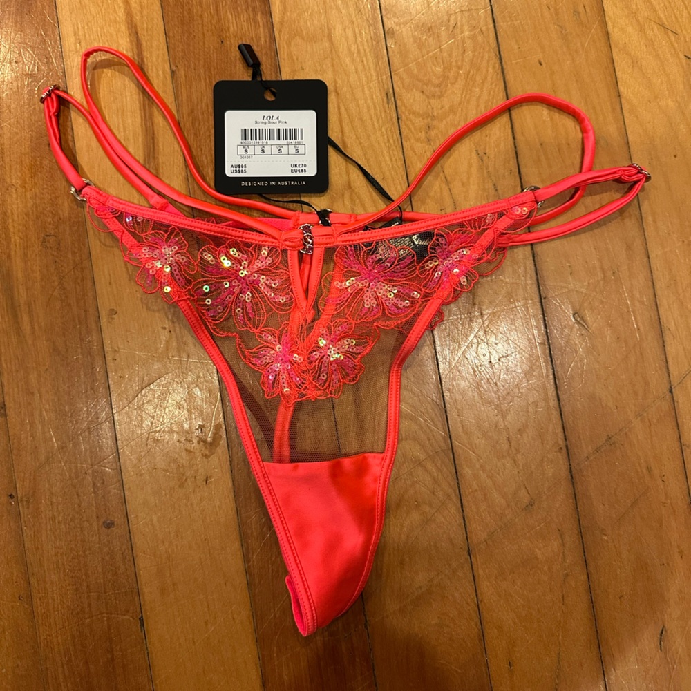 Honey Birdette Lola Floral Lace Thong